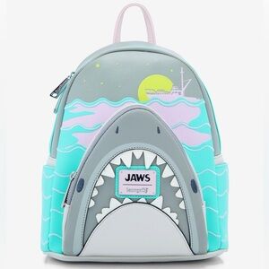 Loungefly jaws glow in the dark shark mini backpack NEW